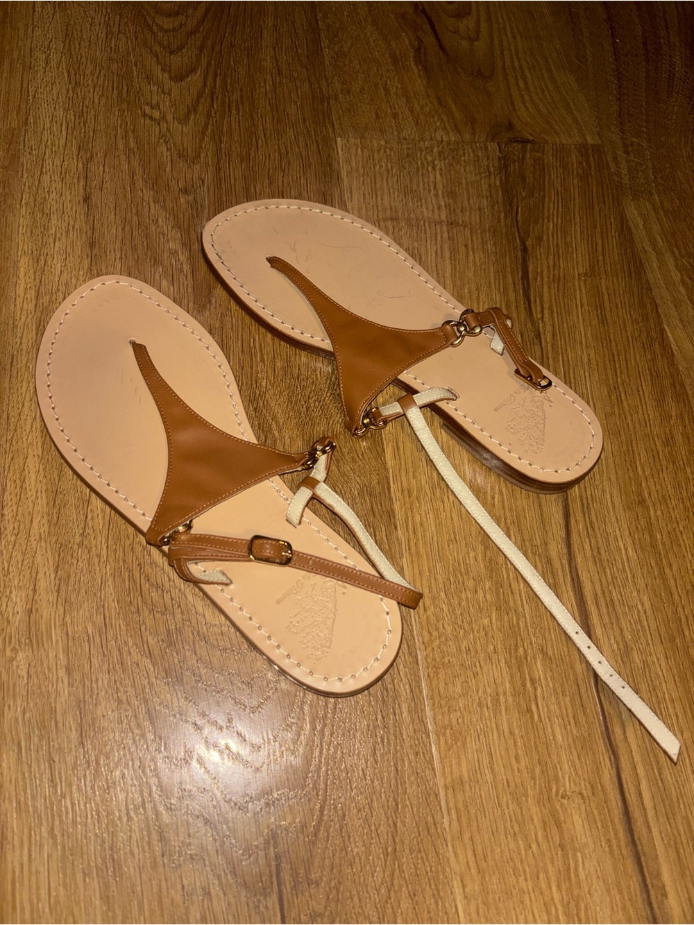 Custom Italian leather sandal flats